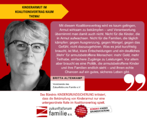 Kinderarmut im Koalitionsvertrag kaum Thema!